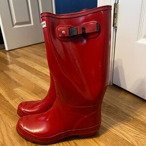 Authentic Red Hunter Boots.